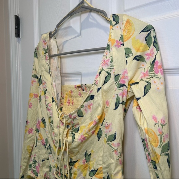 Free People Yellow Floral Blouse - Picture 2 of 6